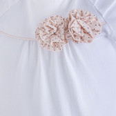 Rochie din bumbac cu mânecă scurtă cu 2 flori cusute Tuc Tuc 81427 3