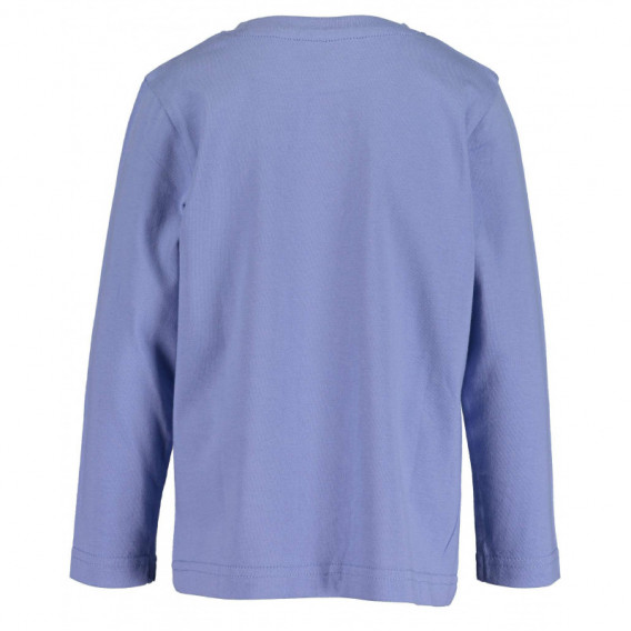 Bluză din bumbac cu mânecă lungă pentru băiat albastru deschis BLUE SEVEN 81502 2