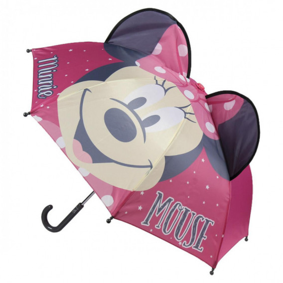Umbrelă roz cu aplicații din plastic, pentru băieți Minnie Mouse 81780 