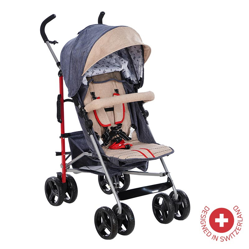 Cărucior CHERYL Baby cu construcție și design elvețian, albastru  81884