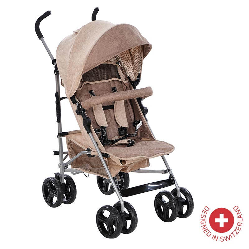 Cărucior CHERYL Baby cu construcție și design elvețian, bej  81886