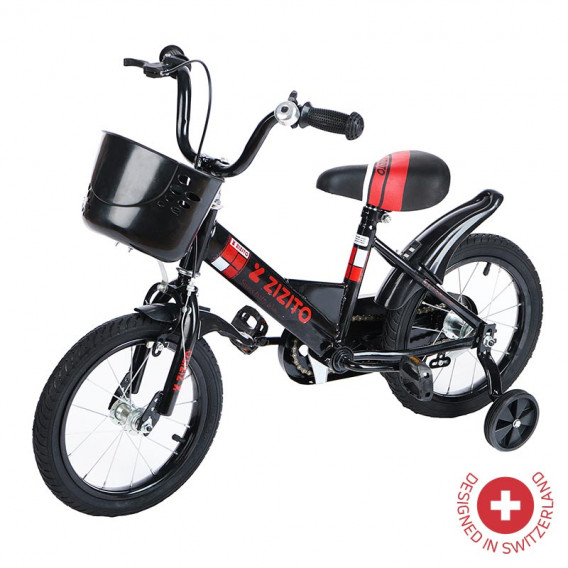Anais bicicletă pentru copii, 14”, de culoare neagră ZIZITO 81902 