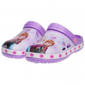 Papuci înghețate pentru fete în purpuriu cu decorare înghețată Arnetta 82056 