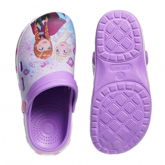 Papuci înghețate pentru fete în purpuriu cu decorare înghețată Arnetta 82058 4