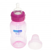Sticlă pentru bebeluși, 330 ml, roz BebeDue 82417 3