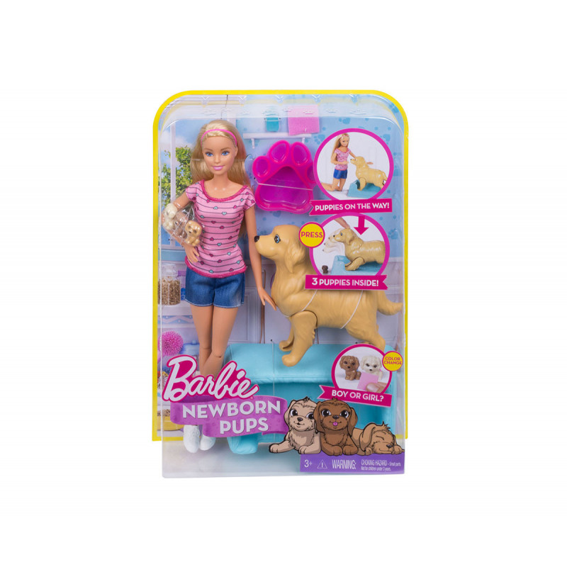 Păpușa Barbie - un set cu cățeluși  8273