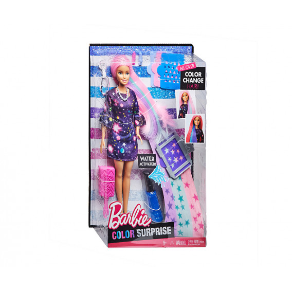 Papușă cu un set de jocuri de colorat părului Barbie 8277 