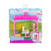 Păpușă Barbie  - un set de joacă Chelsea cu jucării Barbie 8282 