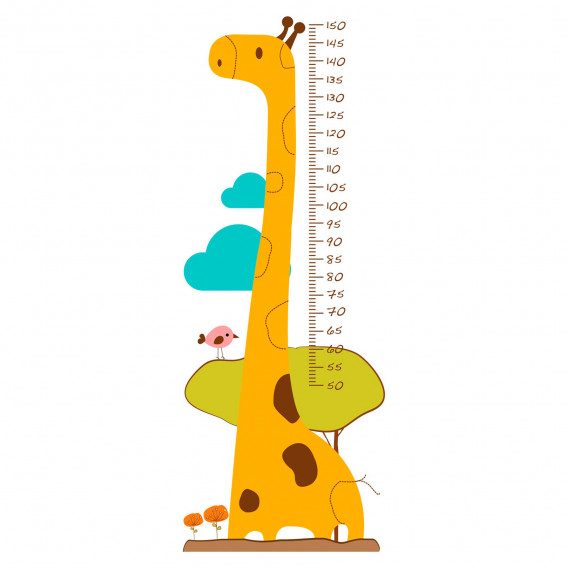 Grafic de creștere model girafă, autocolant de perete, pentru măsurarea înălțimii Mycey 82850 