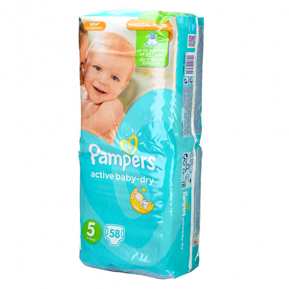 Scutece de unică folosință Pampers Active Baby Dry, Mărimea: 5, 58 buc Pampers 82911 