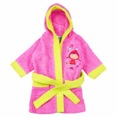 Halat de baie pentru fetițe cu decor vesel, roz Inter Baby 83432 2