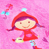 Halat de baie pentru fetițe cu decor vesel, roz Inter Baby 83434 4