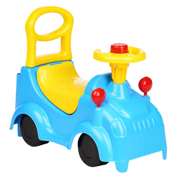 Mașină cu scaun și mâner în albastru Mochtoys 83455 3