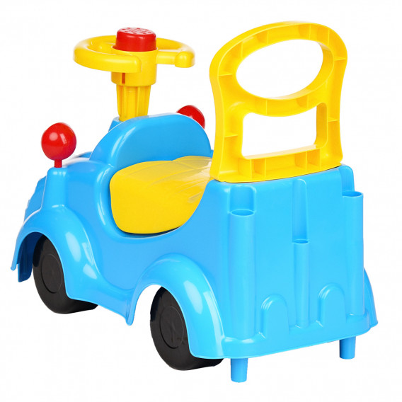 Mașină cu scaun și mâner în albastru Mochtoys 83456 4