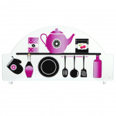 Set de bucătărie - 78 cm cu Mese laterale, roz Mochtoys 83555 10