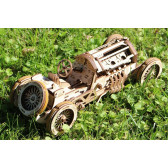 Mașină sport cu puzzle mecanic 3D Grand Prix U-9 Ugears 84004 19