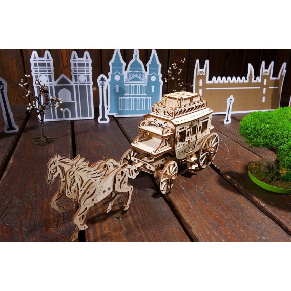 Puzzle mecanic 3D, Caleașcă Ugears 84021 11