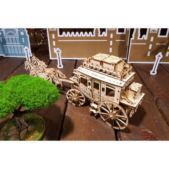 Puzzle mecanic 3D, Caleașcă Ugears 84023 13