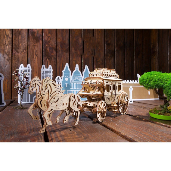 Puzzle mecanic 3D, Caleașcă Ugears 84033 23