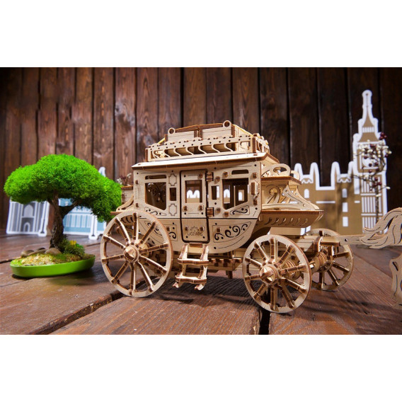 Puzzle mecanic 3D, Caleașcă Ugears 84035 25