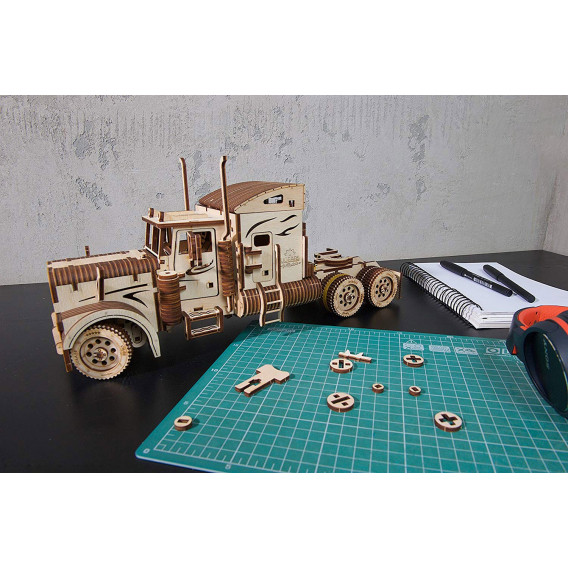 Puzzle 3D, Camion Heavy Boy Ugears 84146 4