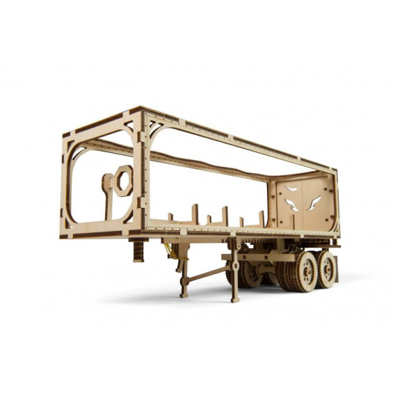 Puzzle 3D mecanic, Remorcă pentru camion Heavy Boy Ugears 84190 17