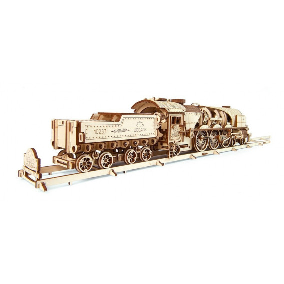 Puzzle mecanic 3D, Tren V-Express Ugears 84273 17