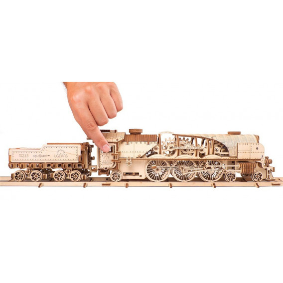 Puzzle mecanic 3D, Tren V-Express Ugears 84281 25