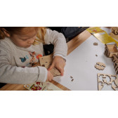 Puzzle mecanic 3D pentru copii, Cocoș Ugears 84397 9