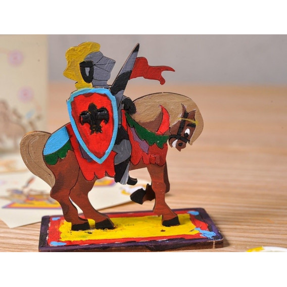 Puzzle mecanic 3D pentru copii,  Cavaler Ugears 84415 4