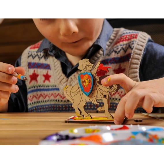 Puzzle mecanic 3D pentru copii,  Cavaler Ugears 84420 9