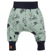 Pantaloni cu imprimeu și manșete elastice late pentru băieți Pinokio 855 