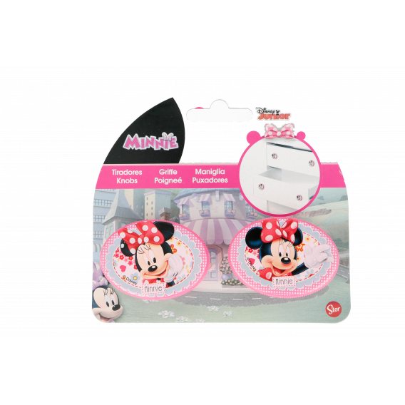 Mâner pentru mobilier oval Minnie Mouse, 2 piese, roz Minnie Mouse 8587 