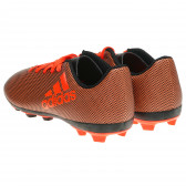 Pantofi de fotbal cu model negru și portocaliu Adidas 87558 2