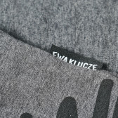 Bluză din bumbac cu mâneci lungi și imprimeu negru pentru bebeluș - unisex Ewa Klucze 87710 5