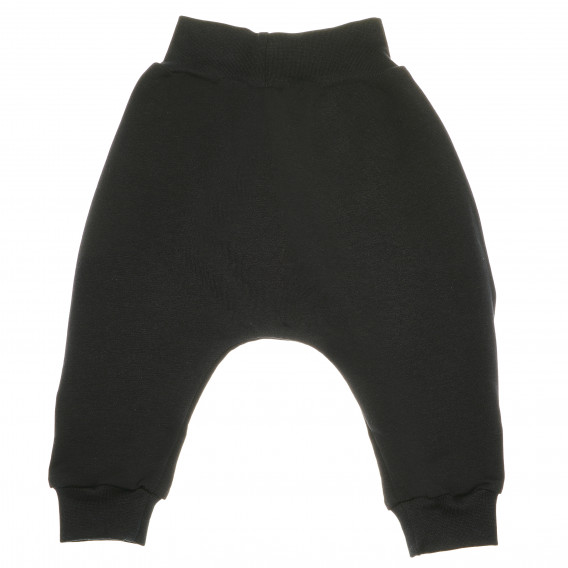Pantaloni negri cu elastan și aplicație pentru băieți NINI 87859 2