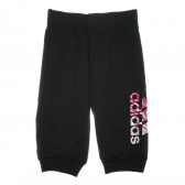 Pantaloni lungi sport cu un logo de brand roz pentru fete Adidas 88096 