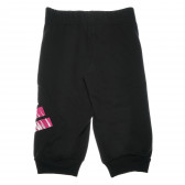Pantaloni lungi sport cu un logo de brand roz pentru fete Adidas 88097 2