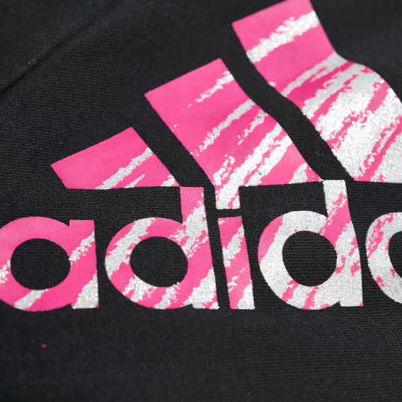 Pantaloni lungi sport cu un logo de brand roz pentru fete Adidas 88098 3