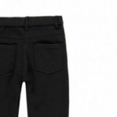 Pantaloni negri cu curea decorativă, pentru fete Boboli 89152 4