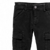 Pantaloni negri cu buzunare laterale, pentru băieți Boboli 89192 3