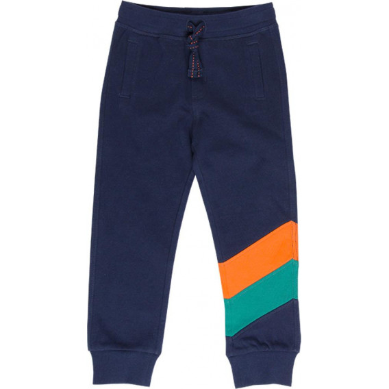 Pantaloni pentru băieți, cu decorațiune portocalie și albastră Boboli 89233 2