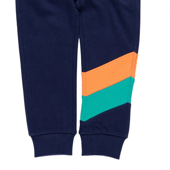 Pantaloni pentru băieți, cu decorațiune portocalie și albastră Boboli 89236 5