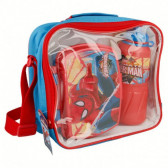 Set de 3 piese din polipropilenă înapoi la școală în geantă izolantă, Spiderman Spiderman 9135 
