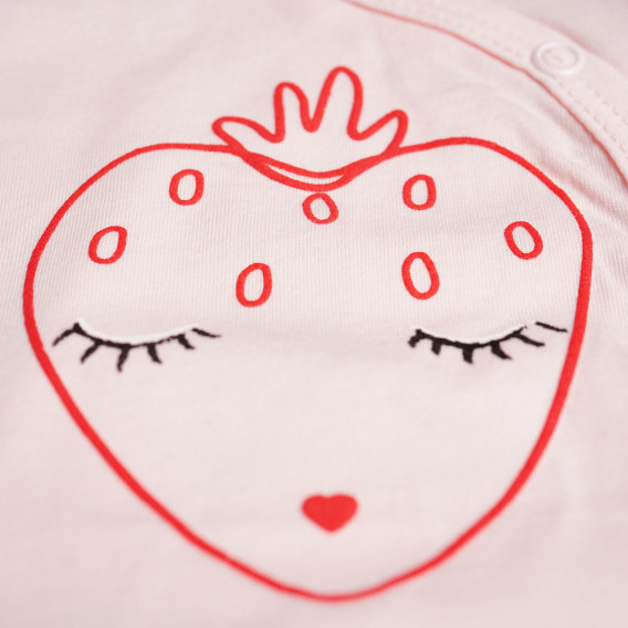 Body cu mânecă scurtă din bumbac, cu imprimeu căpșuni, pentru fetițe Pinokio 94435 4
