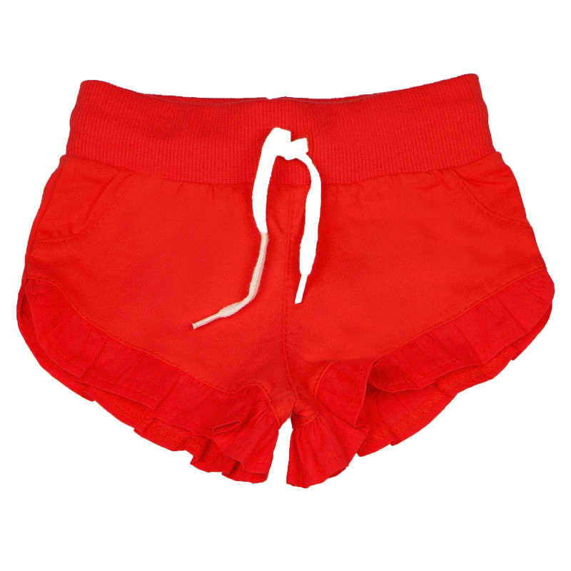 Pantaloni scurți din bumbac, de culoare roșie, pentru fetițe  94466