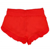 Pantaloni scurți din bumbac, de culoare roșie, pentru fetițe Pinokio 94467 2