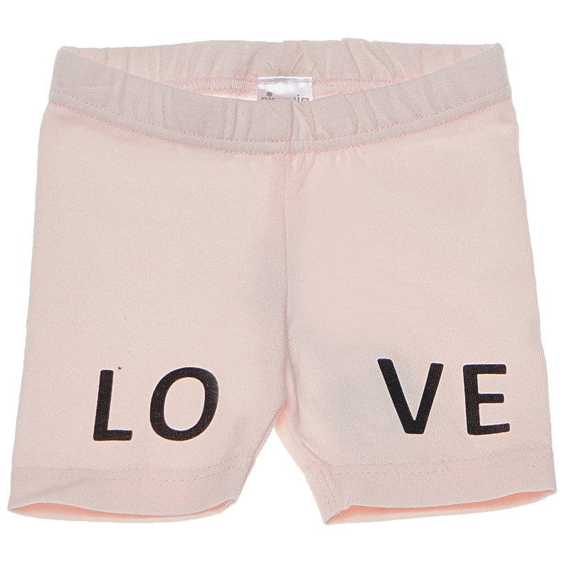 Pantaloni scurți din bumbac, cu etichetată LOVE, pentru fetițe  94655