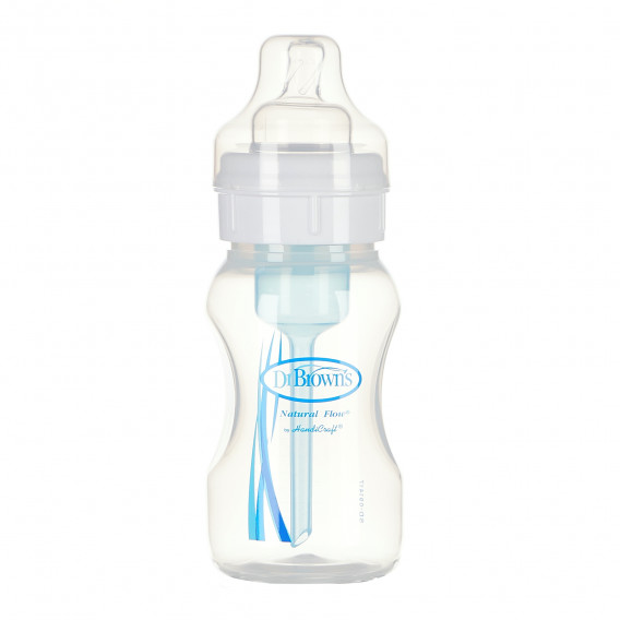 Sticlă de alimentare cu polipropilenă cu gât larg de 240 ml cu 1 picătură pentru copii de peste 0 luni DrBrown's 95125 