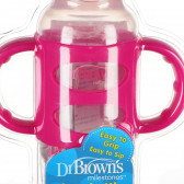 Sticlă de alimentare din polipropilenă, roz, 6 + luni 250 ml. DrBrown's 95134 2